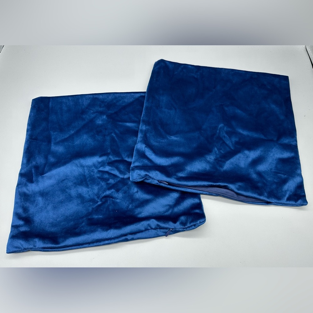 Miulee Velvet Pillow Covers Dark Blue Decorative Square Pillowcase